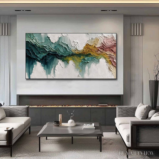 BUYARTVIEW Terra Flow – Textured Abstract Landscape Impasto Oil Painting - image 2