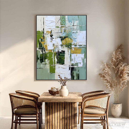 BUYARTVIEW Terrace View – Textured Abstract Impasto Landscape Painting - image 2