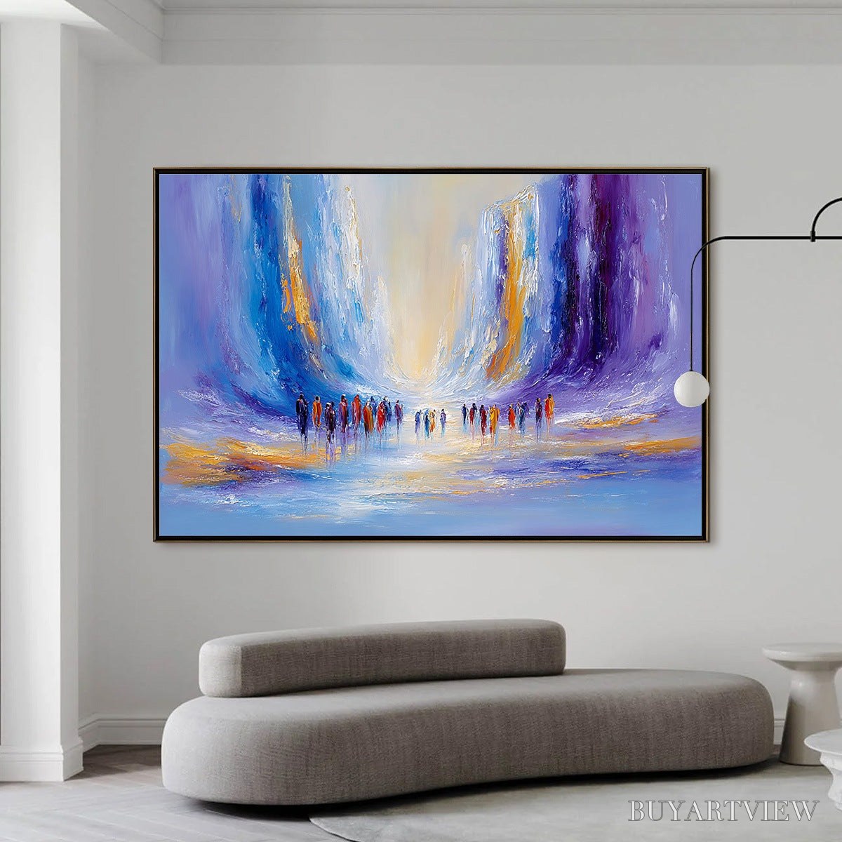 BUYARTVIEW Convergence – Large Colorful Abstract Figurative Oil Painting - image 6