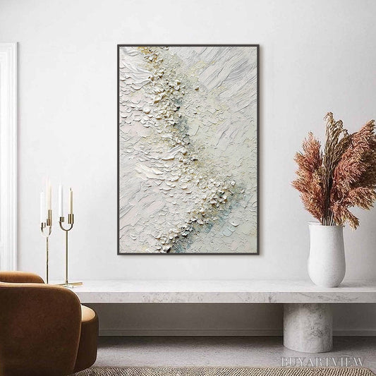 BUYARTVIEW Aegean Foam – Heavily Textured Wabi Sabi Abstract Painting - image 2