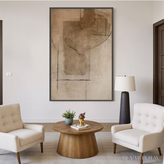BUYARTVIEW Terra Incognita – Wabi Sabi Inspired Textured Abstract Earth Tone Painting - image 2