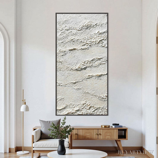 BUYARTVIEW Terra Blanca – Minimalist Wabi Sabi Textured Abstract Painting - image 2
