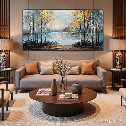 BUYARTVIEW Autumn Whispers – Textured Impasto Landscape Oil Painting - image 2