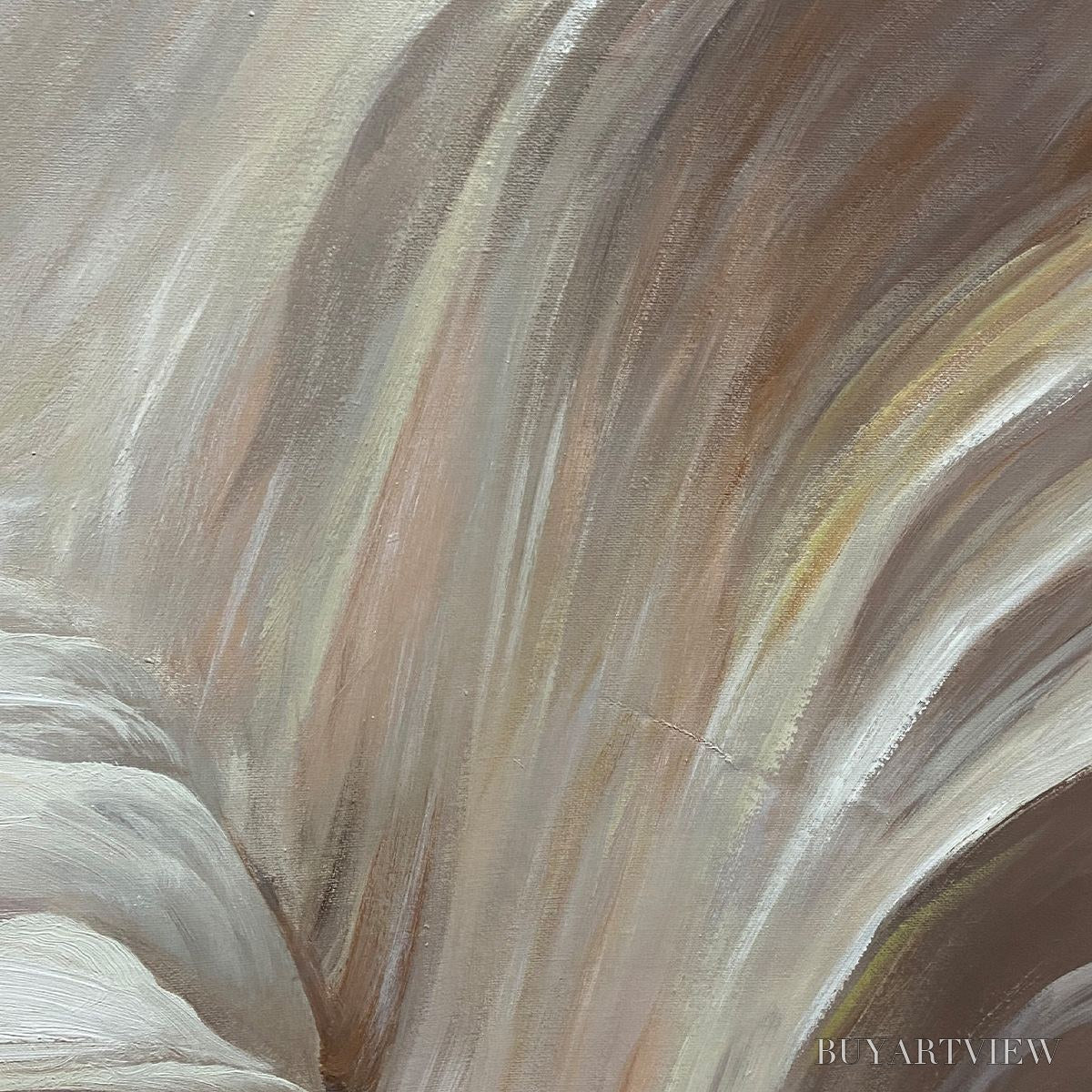BUYARTVIEW White Sand Dunes – Textured Abstract Landscape Painting, Vertical - image 6
