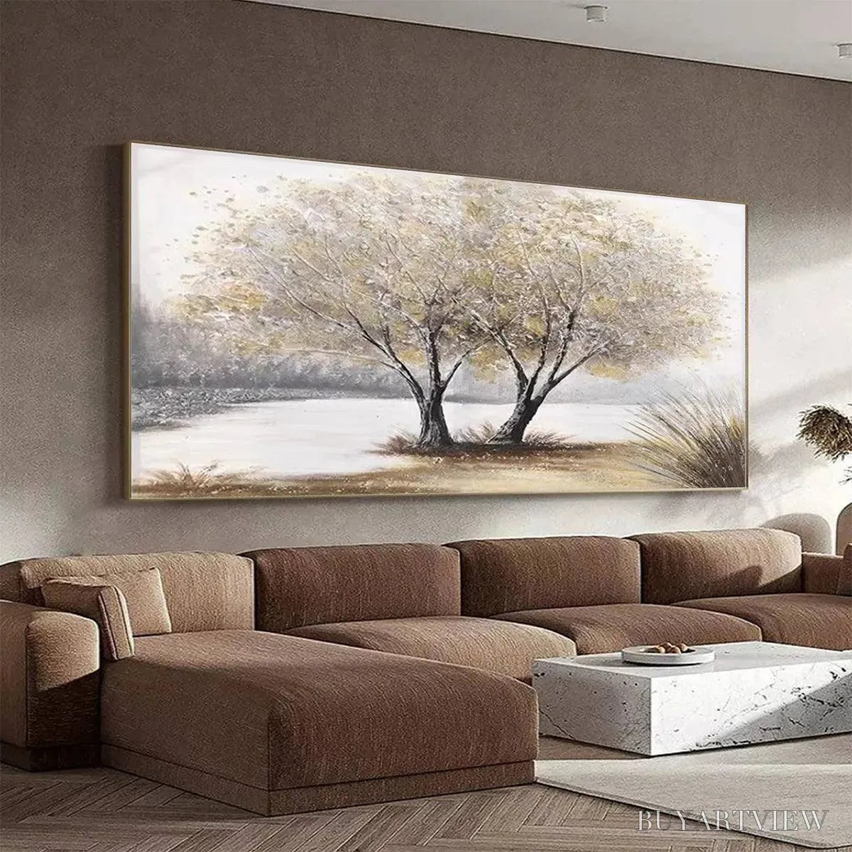 BUYARTVIEW Twilight Trees – Serene Landscape Painting of Trees by the Water - image 6