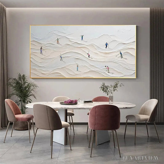 BUYARTVIEW Fairway Vista – Textured Golf Course Landscape Painting - image 2