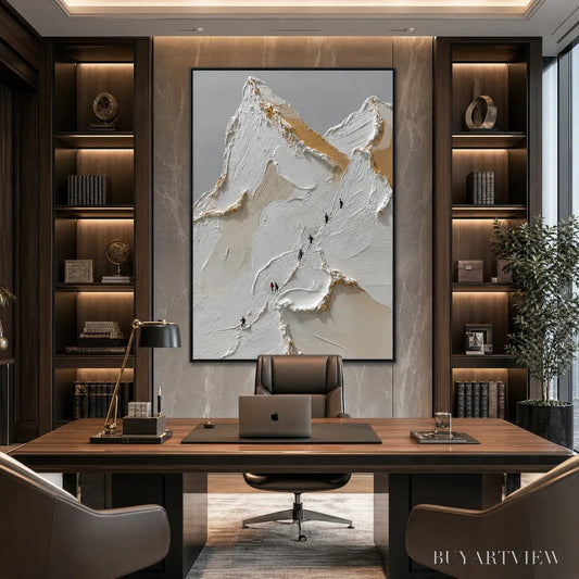 BUYARTVIEW Apex – Textured Impasto Painting of a Mountain Ascent - image 2