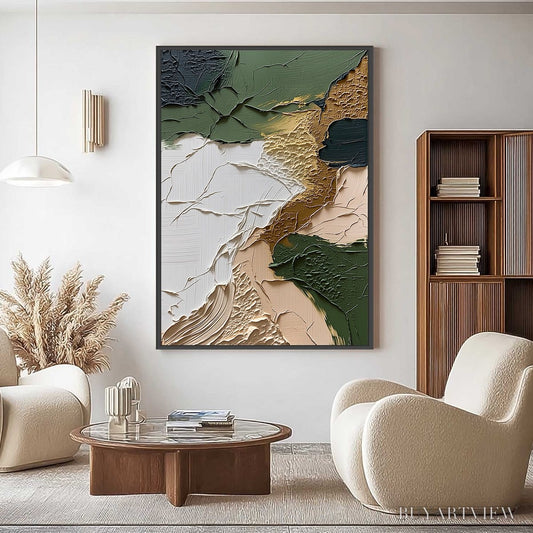 BUYARTVIEW Terrain – Textured Wabi Sabi Abstract Painting in Earth Tones - image 2