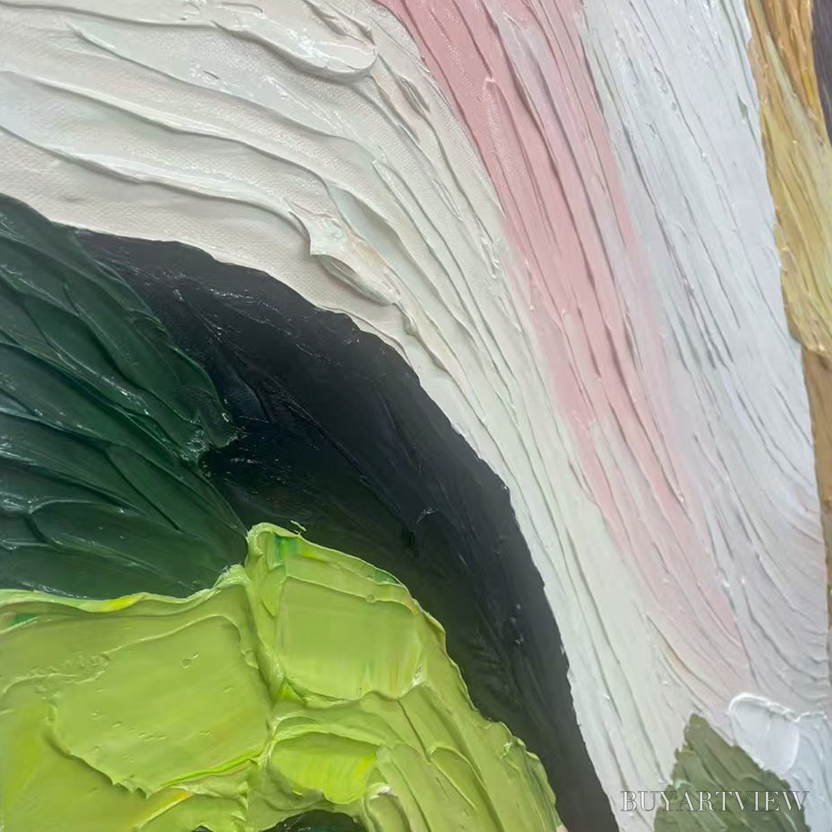 BUYARTVIEW Colorful Ridge – Textured Abstract Painting, Colorful , Vertical Canvas, Impasto Decor - image 6