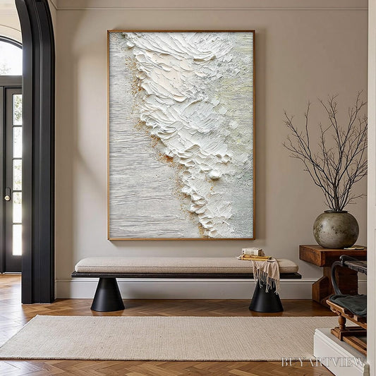 BUYARTVIEW Aegean Foam – Textured Wabi Sabi Abstract Ocean Art - image 2