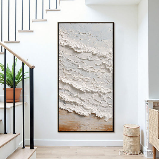 BUYARTVIEW Tidal Crest – Heavy Texture Impasto Ocean Wave Painting - image 2
