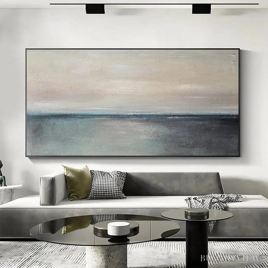 BUYARTVIEW Serene Horizon – Panoramic Seascape Painting, Horizontal - image 2