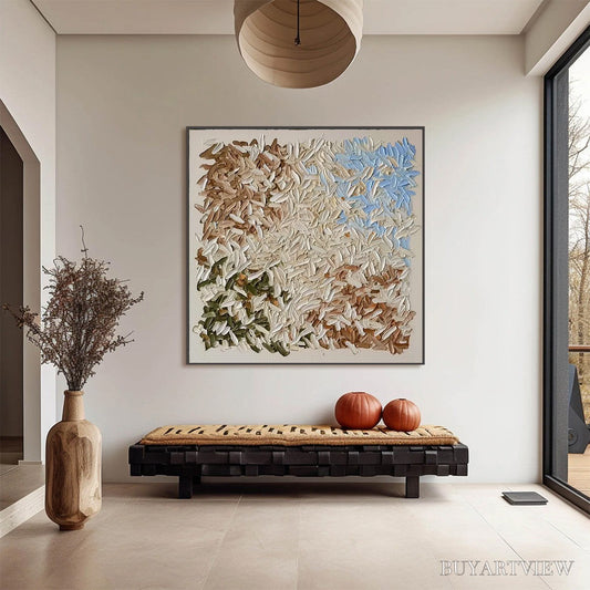 BUYARTVIEW Terra Mosaic – Textured Earth Tone Abstract Impasto Painting - image 2