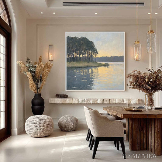 BUYARTVIEW Golden Hour Serenity – Tranquil Landscape Oil Painting - image 2