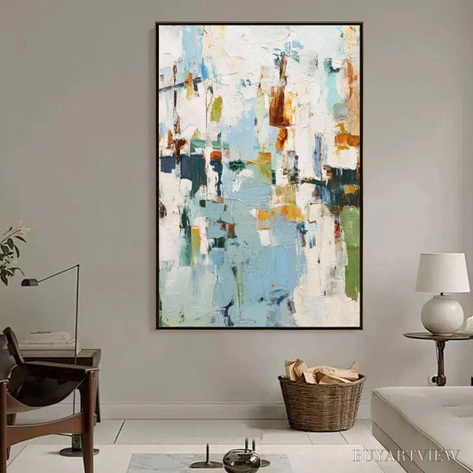 BUYARTVIEW Winter'S Whisper – Textured Abstract Oil Painting - image 2