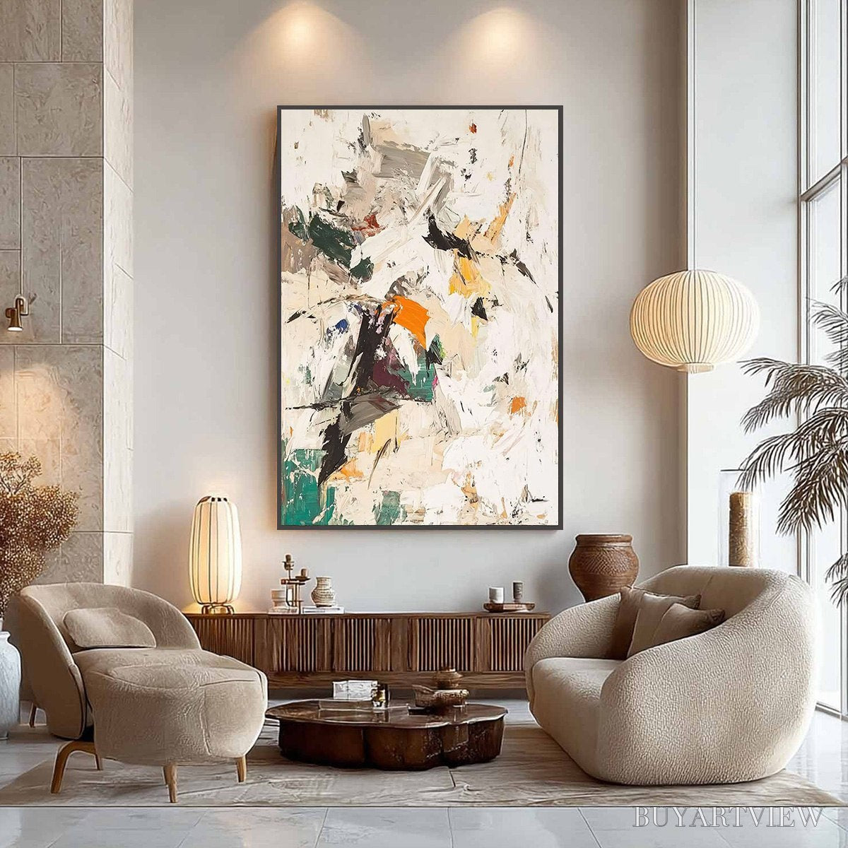 BUYARTVIEW Winter'S Kiss – Textured Abstract Impasto Oil Painting - image 6