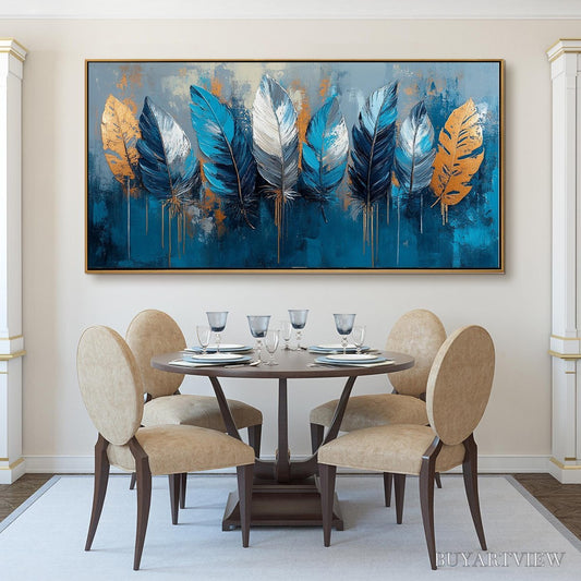 BUYARTVIEW Ethereal Feathers – Textured Still Life Oil Painting - image 2