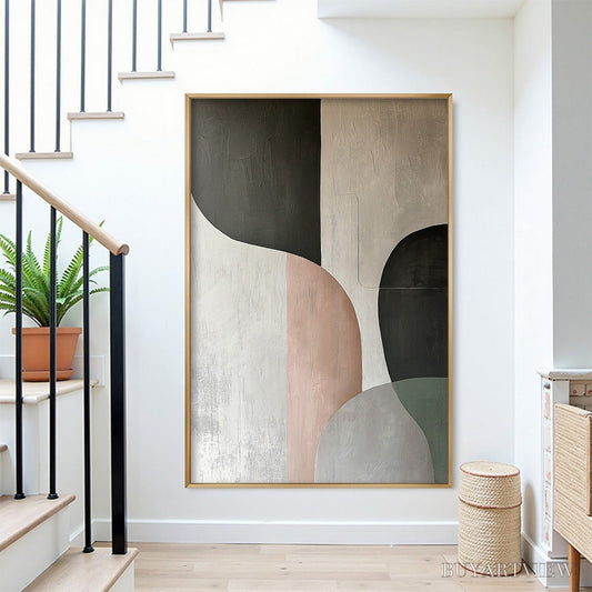 BUYARTVIEW Urban Forms – Textured Minimalist Abstract Oil Painting - image 2