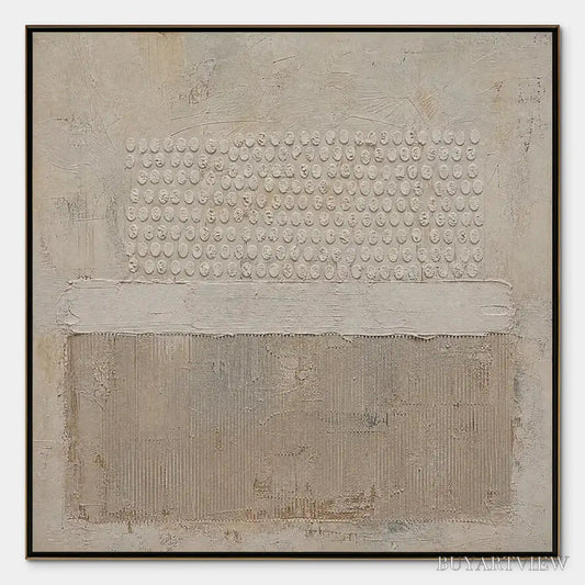 BUYARTVIEW White Silence – Minimal White Relief Abstract - image 1