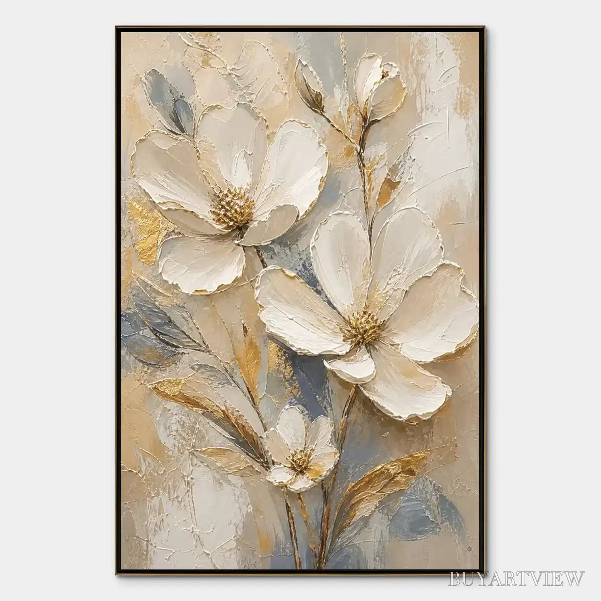 BUYARTVIEW Moonlit Magnolia – White Magnolia Floral Painting - image 1