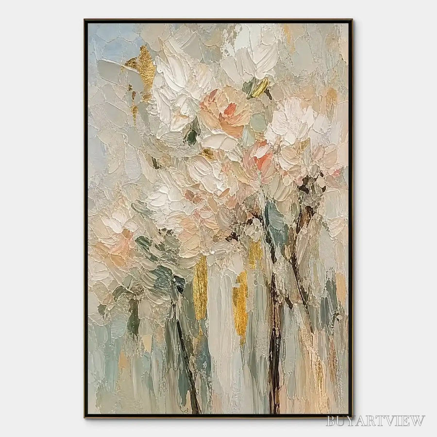 Blush Garden – Pastel Floral Bouquet Painting
