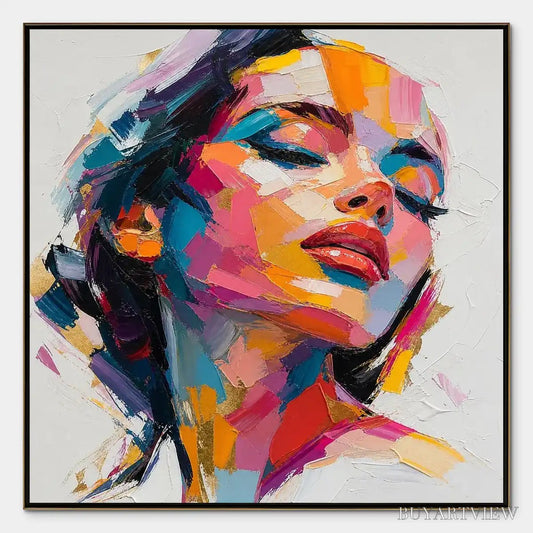 BUYARTVIEW Neon Muse – Colorful Pop Art Female Portrait - image 1