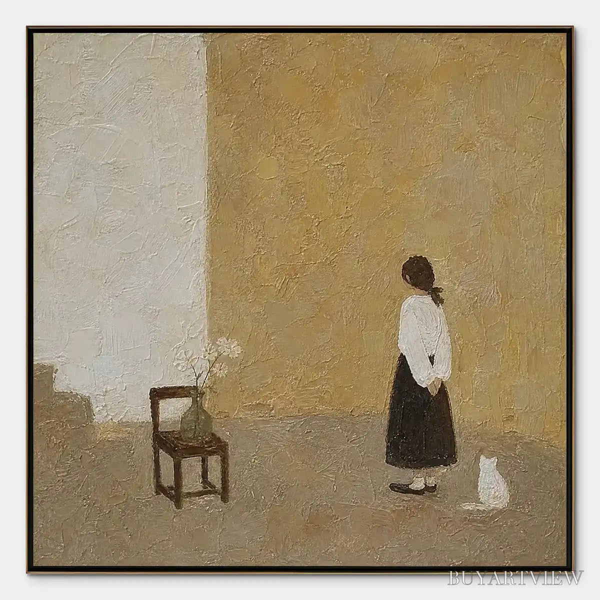 BUYARTVIEW Still Room – Minimalist Woman Interior Painting - image 1