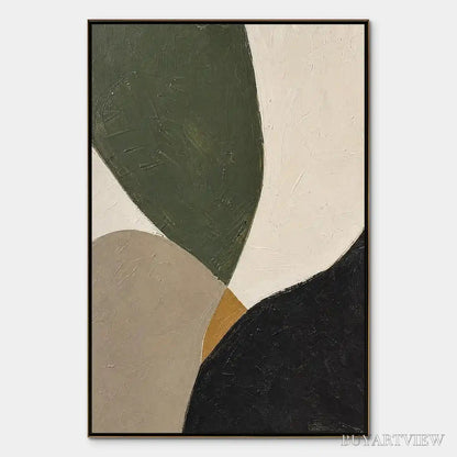 BUYARTVIEW Forest Muse – Green Black Organic Abstract - image 1