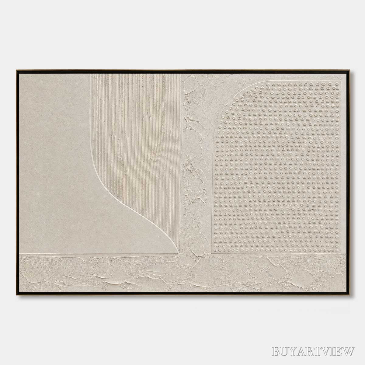BUYARTVIEW Silent Composition – Large Textured Minimalist Wabi Sabi - image 1