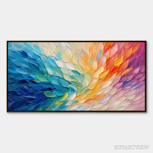 BUYARTVIEW Carnival Wings – Colorful Wing Abstract Painting - image 1