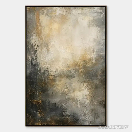 BUYARTVIEW Night Aurelia – Moody Gold Black Abstract - image 1