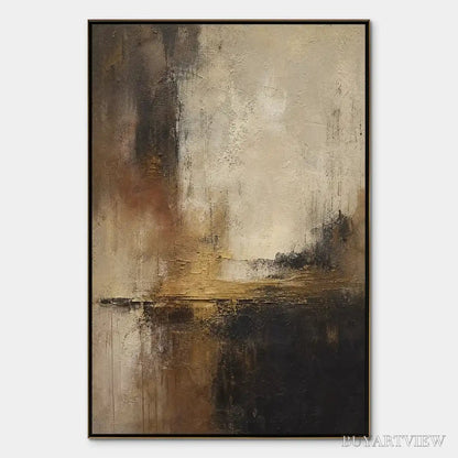 BUYARTVIEW Blackwater Glow – Dark Lake Abstract Landscape - image 1