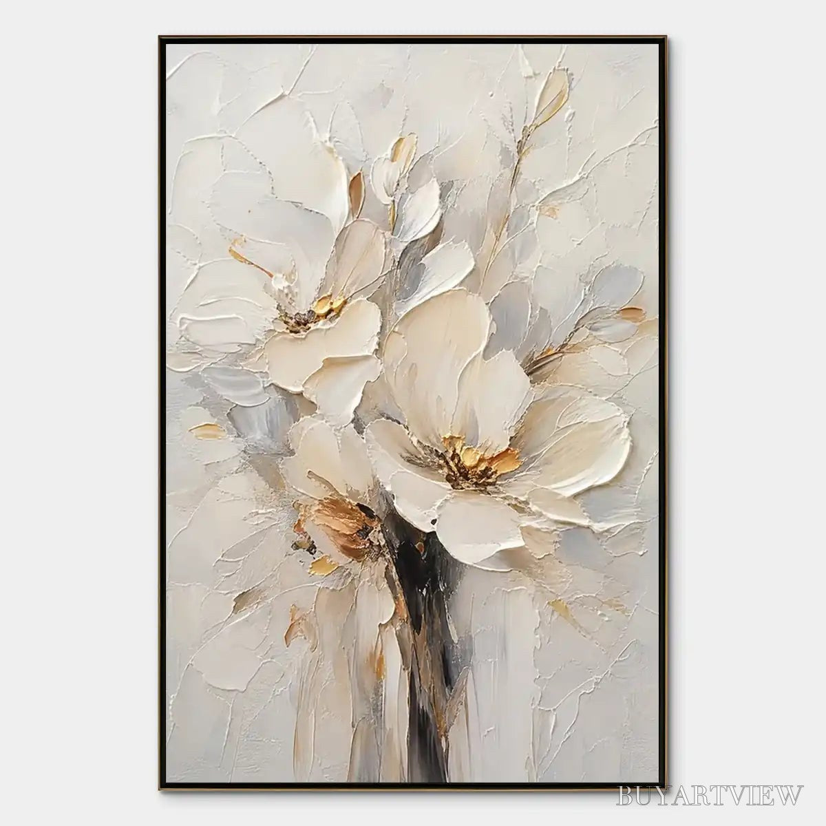 BUYARTVIEW White Bloom – White Bloom Flower Painting - image 1