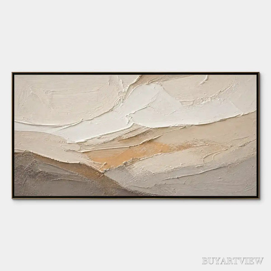 Pale Ridge – Beige White Mountain Abstract