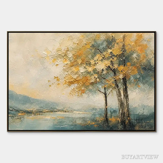 BUYARTVIEW Autumn Whisper – Soft Autumn Tree Landscape - image 1