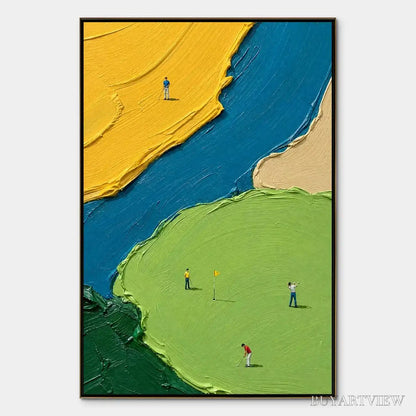 BUYARTVIEW Sunlit Figures – Bold Color Field People Painting - image 1