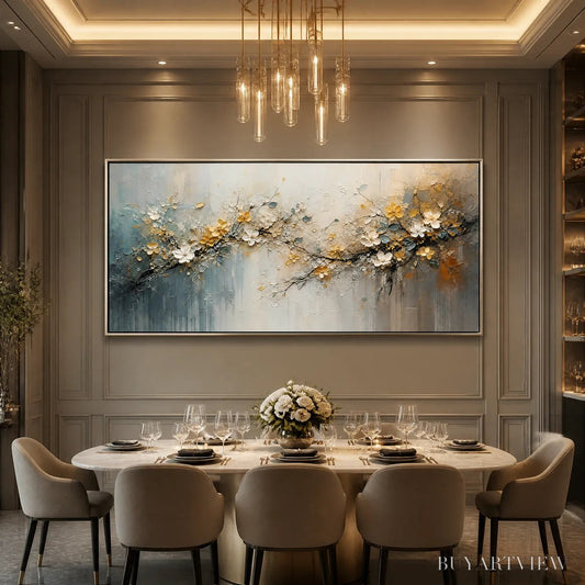BUYARTVIEW Golden Branch – Soft Gold Floral Branch Art - image 2