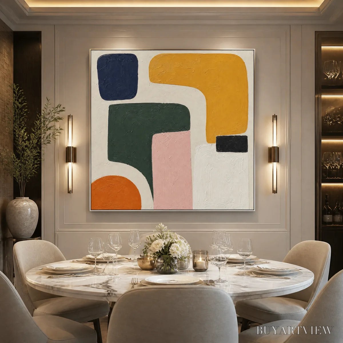 BUYARTVIEW Garden Shapes – Modern Organic Shape Abstract - image 2