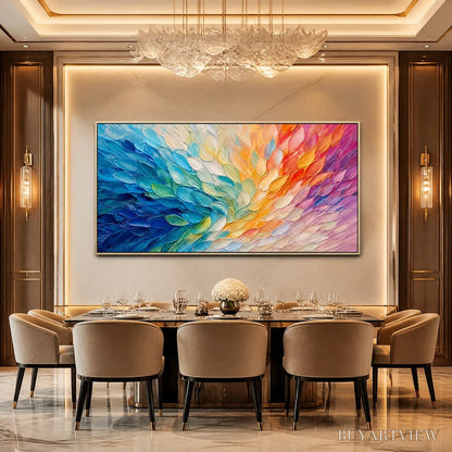 BUYARTVIEW Carnival Wings – Colorful Wing Abstract Painting - image 2