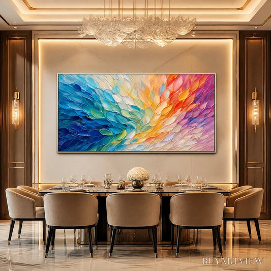 BUYARTVIEW Carnival Wings – Colorful Wing Abstract Painting - image 2