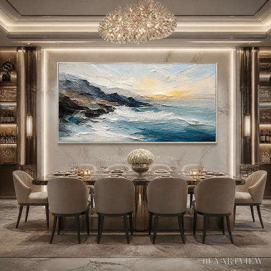 BUYARTVIEW Midnight Breaker – Stormy Ocean Wave Painting - image 2