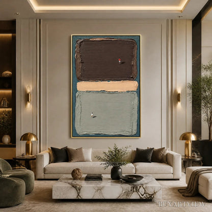 BUYARTVIEW Silent Swimmers – Minimal Swimmers Color Block Art - image 2
