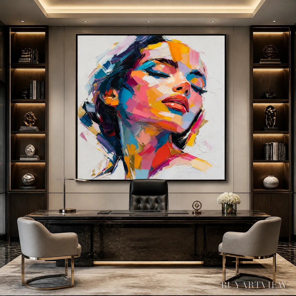 BUYARTVIEW Neon Muse – Colorful Pop Art Female Portrait - image 2