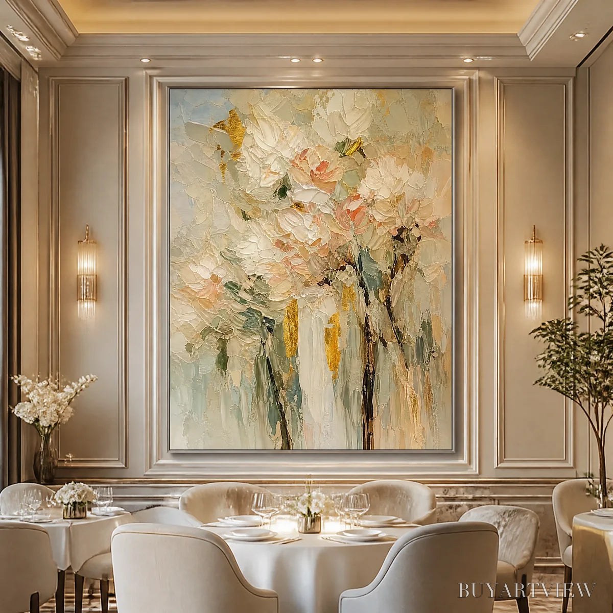 BUYARTVIEW Blush Garden – Pastel Floral Bouquet Painting - image 2
