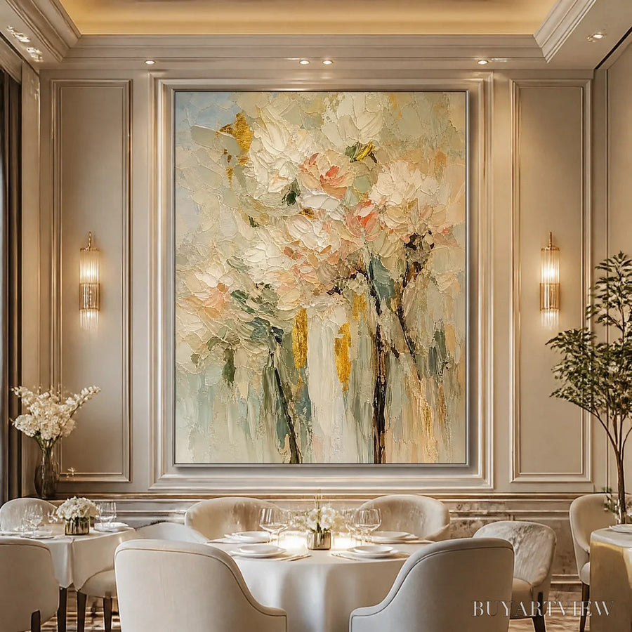 Blush Garden – Pastel Floral Bouquet Painting