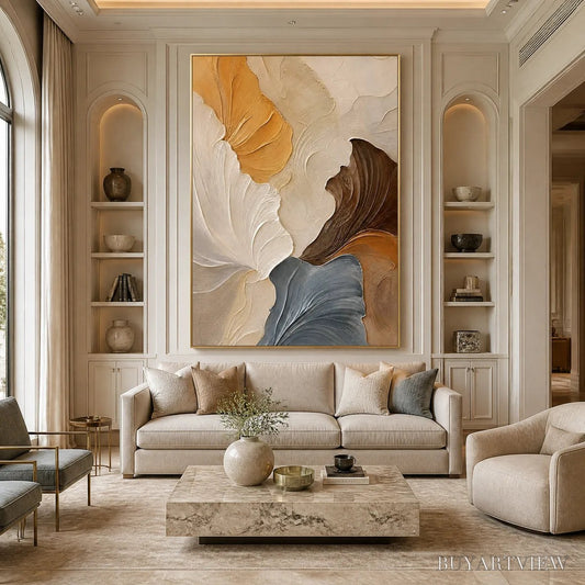 BUYARTVIEW Layered Earth – Layered Neutral Organic Abstract - image 2