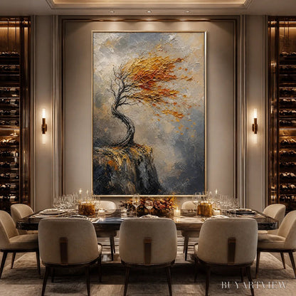 BUYARTVIEW Windfall Tree – Windswept Autumn Tree Painting - image 2