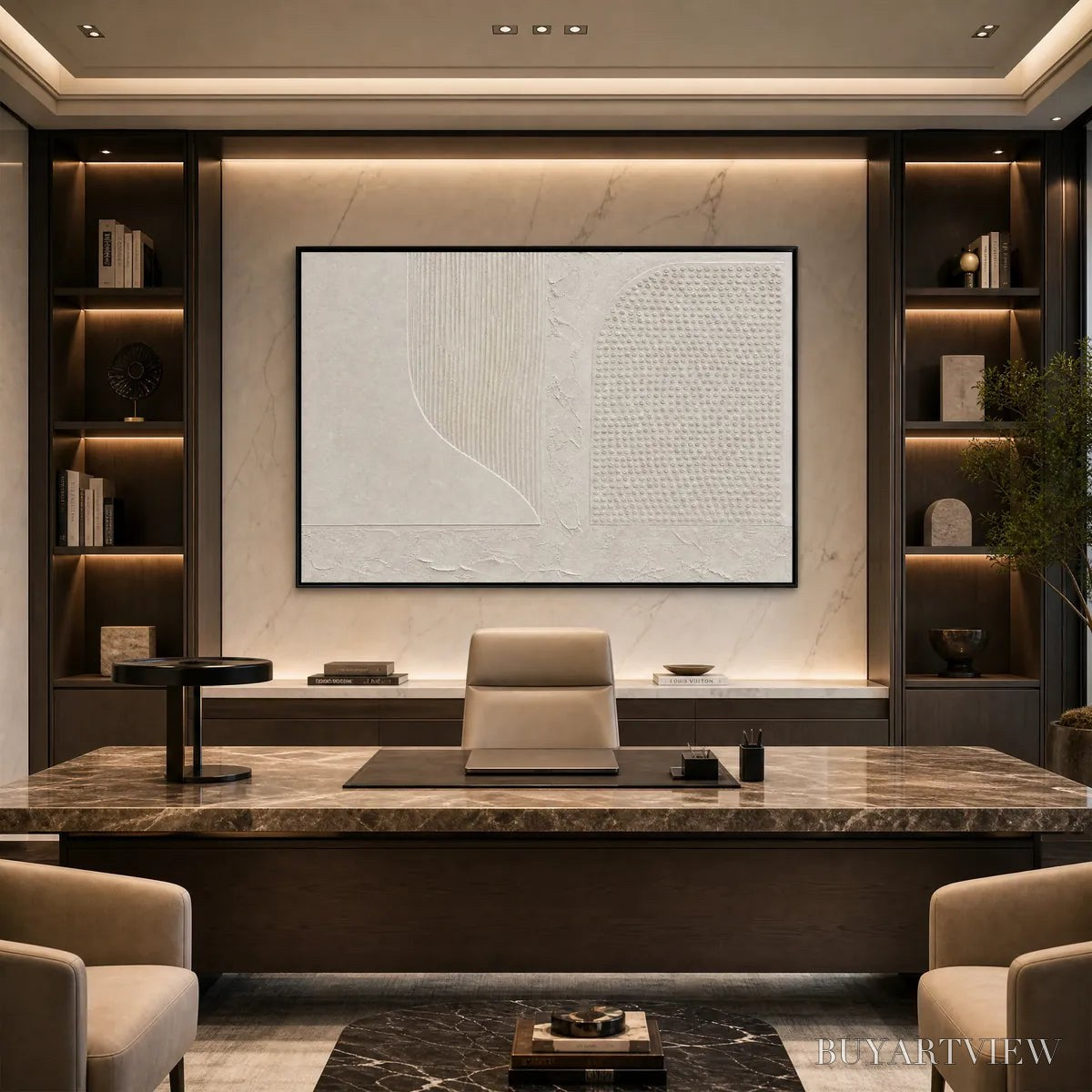 BUYARTVIEW Silent Composition – Large Textured Minimalist Wabi Sabi - image 2