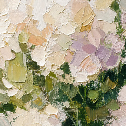 BUYARTVIEW Garden Reverie Square Floral Impasto Oil Painting - image 3