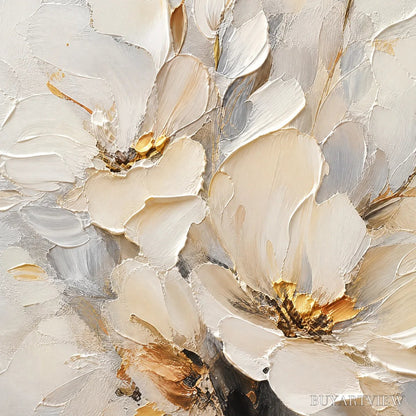 BUYARTVIEW White Bloom – White Bloom Flower Painting - image 3